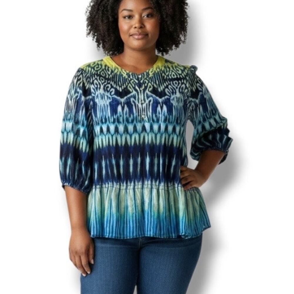 Chico’s peplum lightweight blouse size 2 / Medium